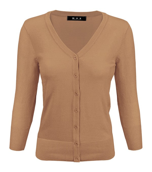 Stilla | Hals Knapnede Strik Cardigan Sweater