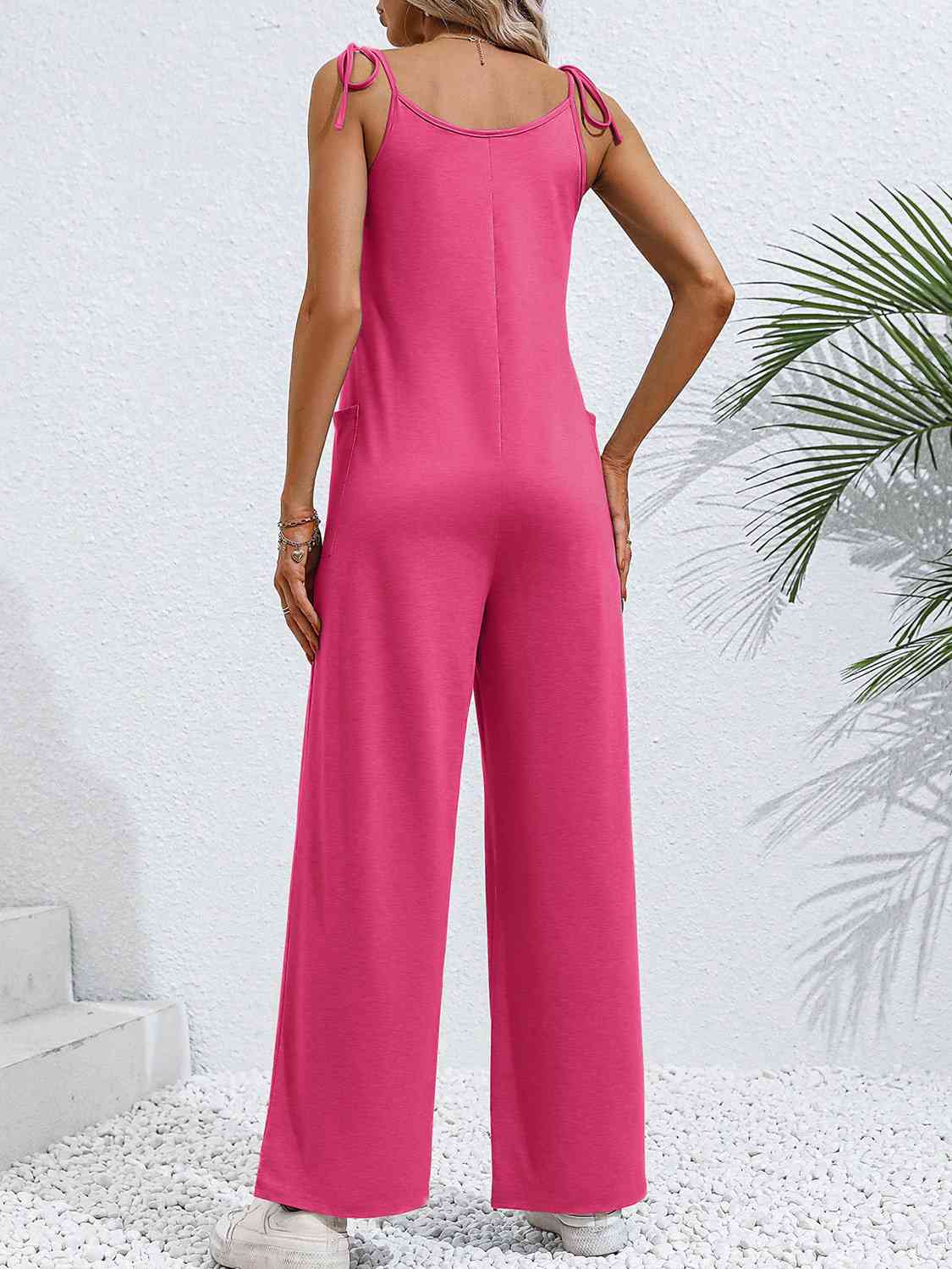 Stilla | Skulder Bred Ben Jumpsuit Med Lommer