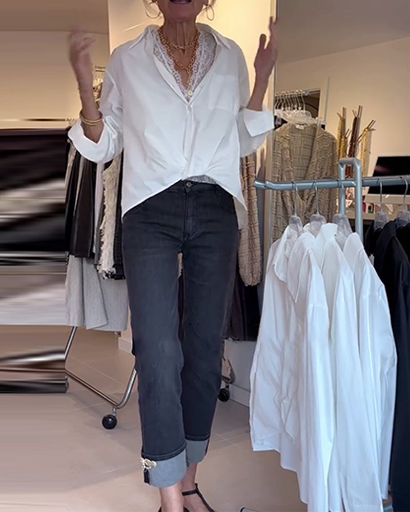 Stilla | Spids Underdele Sæt Revers Uni Langærmet