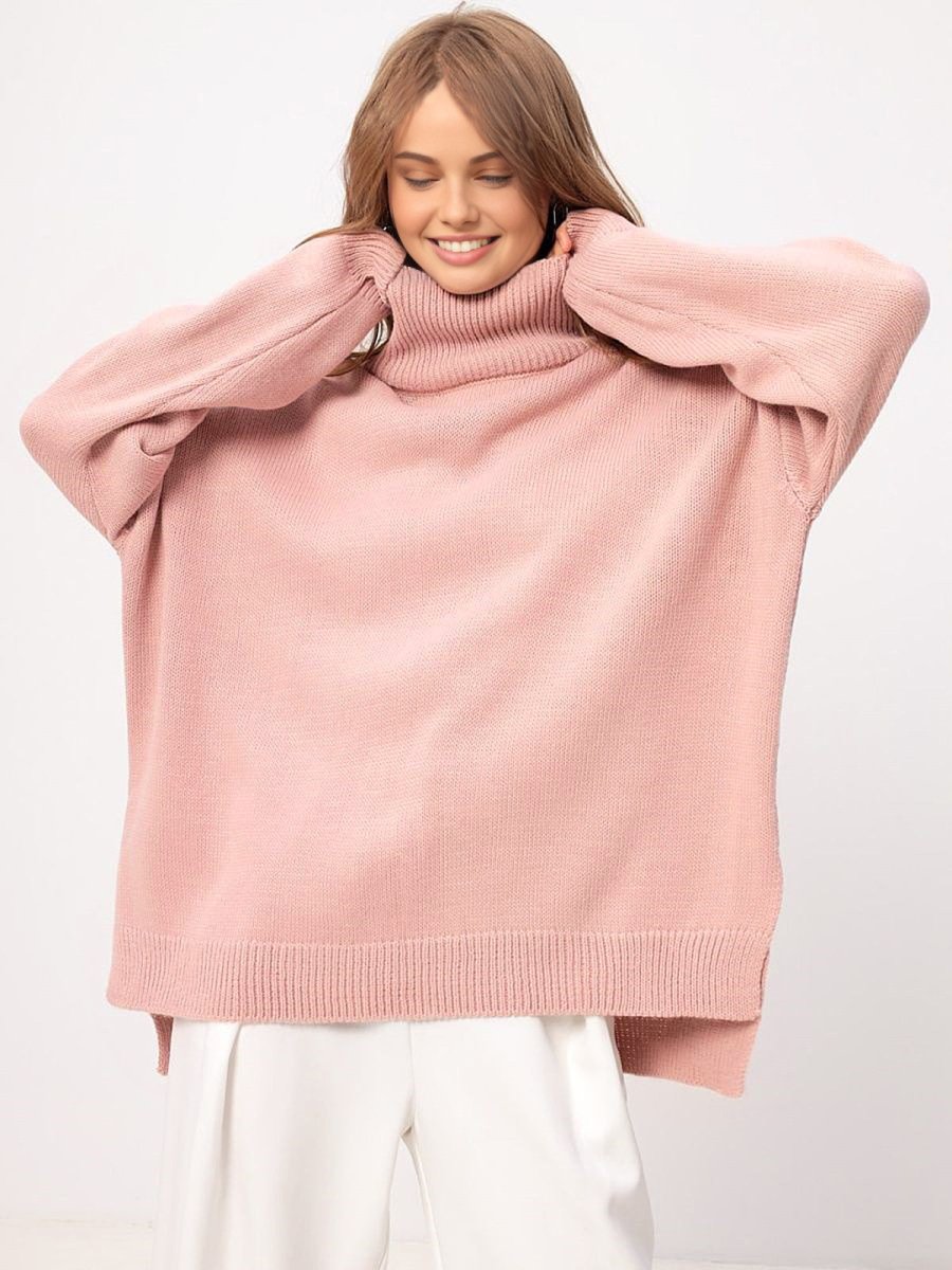 Stilla | Oversized Turtleneck med Split til Dame Trøje til Kvinder