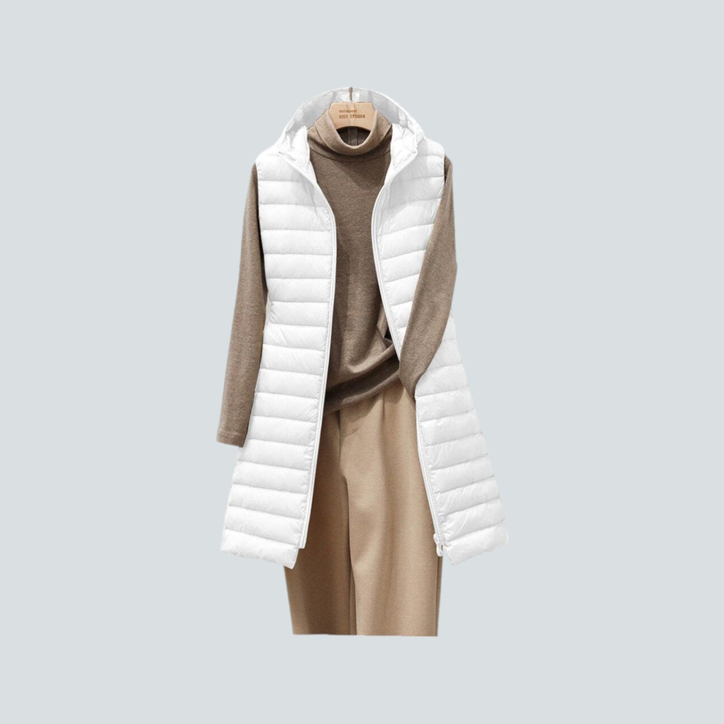 Stilla | Lange Puffer Vest - Stepp Hue ærmeløs Jakke - Varm isoleret Lag