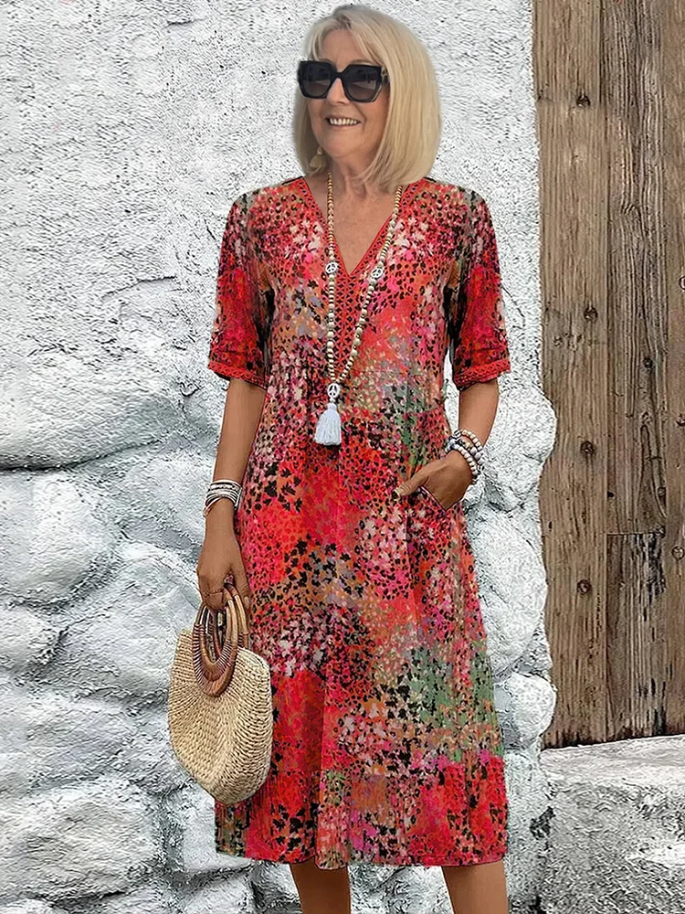 Stilla | Sommer V-hals Kjole