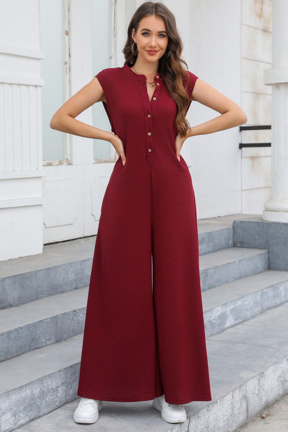 Stilla | Knap Bred Ben Jumpsuit Med Lommer