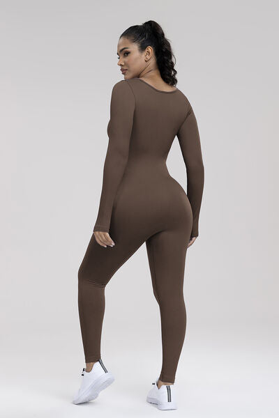 Stilla | Neck Langærmet Aktiv Jumpsuit