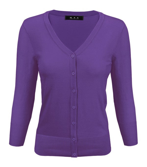 Stilla | Hals Knapnede Strik Cardigan Sweater