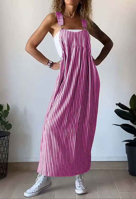 Stilla | Stribet Fritid Jumpsuit