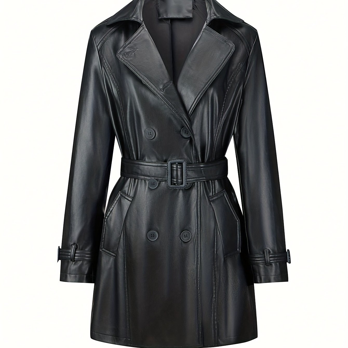 Stilla | Dobbelt Række Fitted Trench Coat Årgang Stil