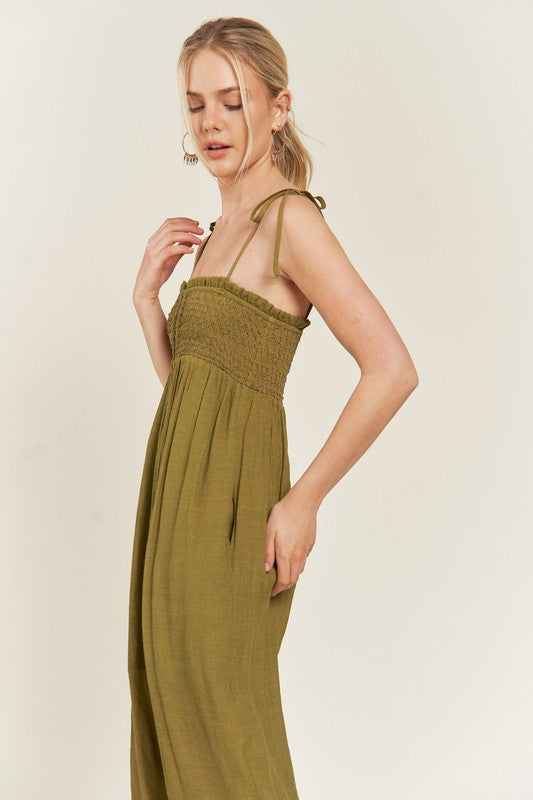 Stilla | Tie Strap Jumpsuit