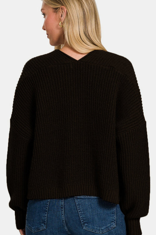 Stilla | Åben Front Drop Shoulder Sweater Cardigan
