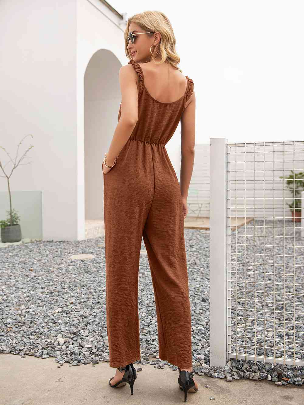 Stilla | Neck Ærmeløs Jumpsuit Med Lommer