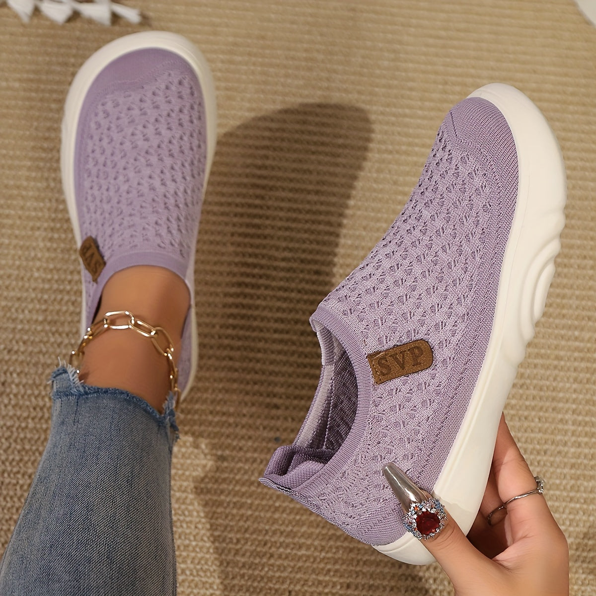 Stilla | Sommer Loafers Til Damer Åndbare Slip on Sko Med Blød Sål