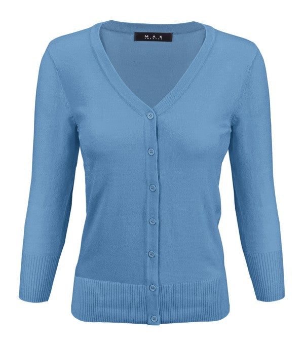 Stilla | Hals Knapnede Strik Cardigan Sweater