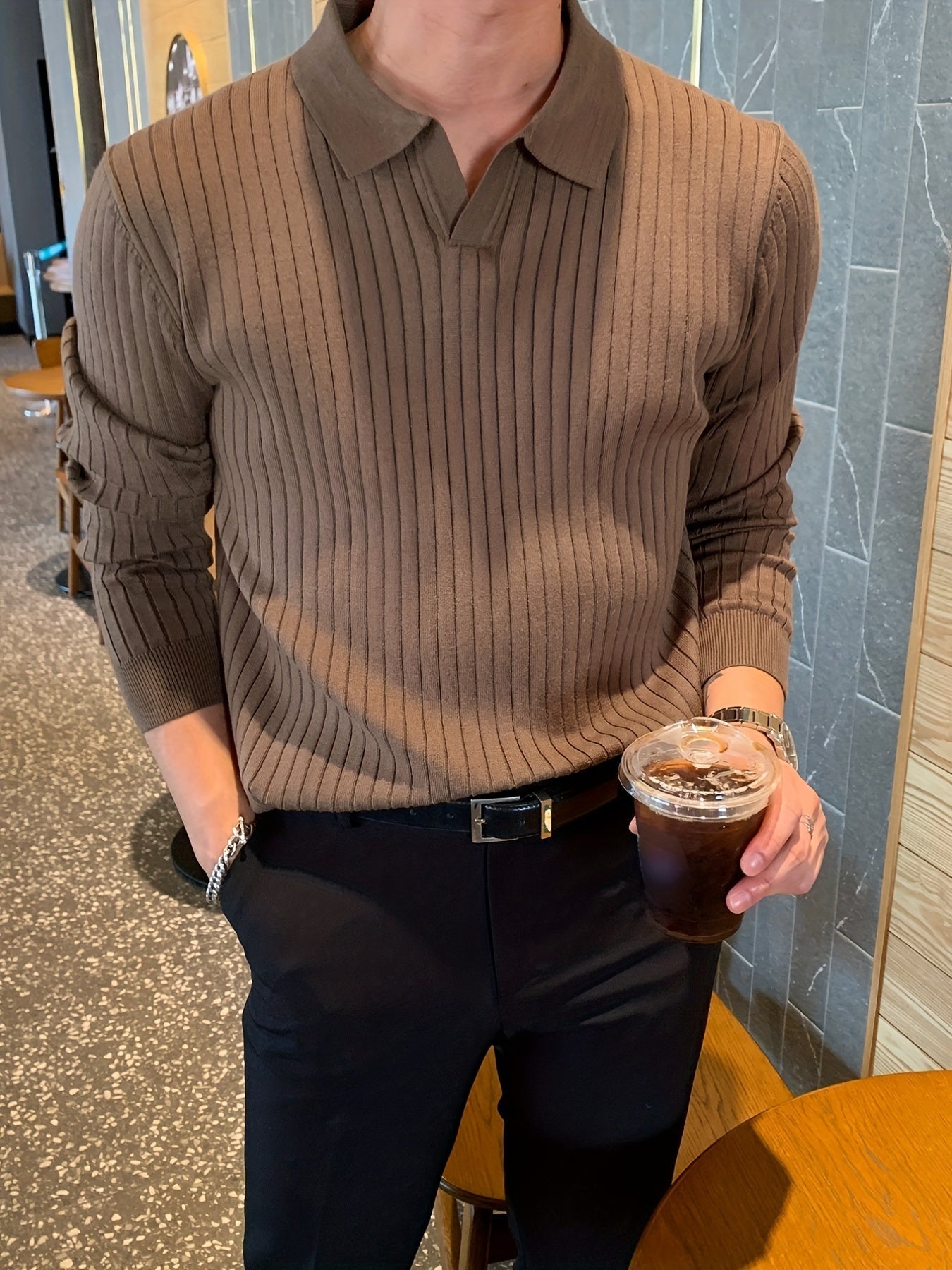 Stilla | Trendy Langærmet Polo-shirt