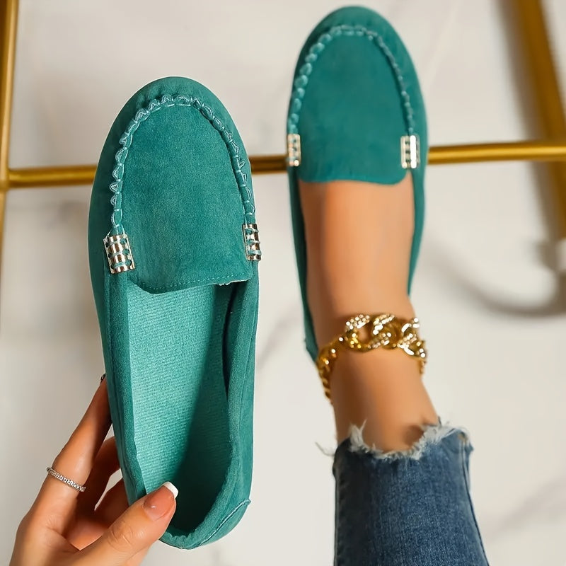 Stilla | Loafers Med Metalisk Element Komfortable Slips on Sko, Lette Og Fashionable