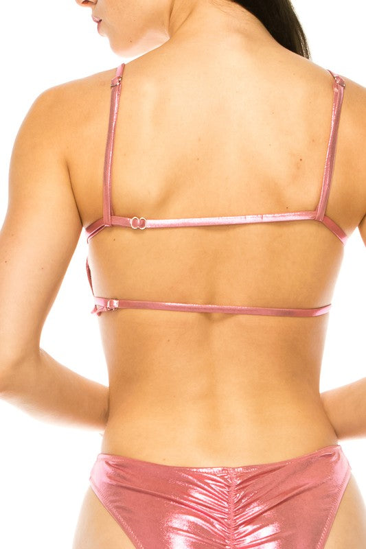 Stilla | Top to Stykke Metalisk Bikini