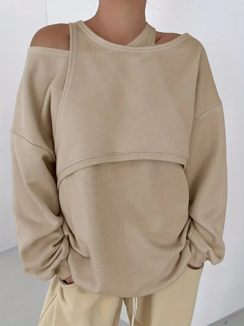 Stilla | Sweatshirt Off Shoulder i Bomuld