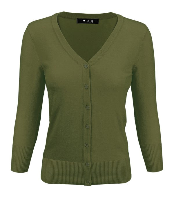 Stilla | Hals Knapnede Strik Cardigan Sweater