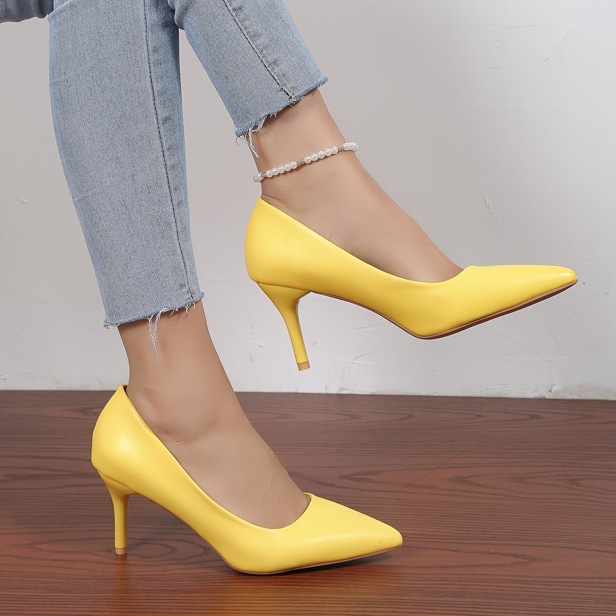Stilla | Elegante Damepumper, Blonde, Stiletter Til Påsætning, Festlige