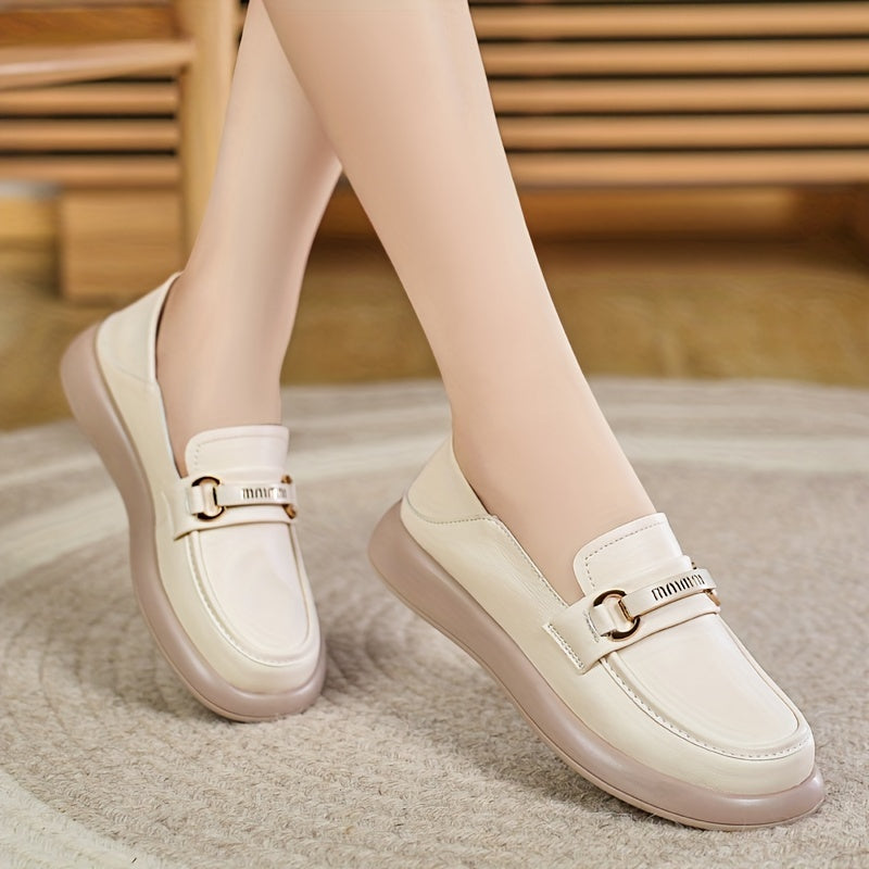Stilla | Dame Loafer Beige Skridsikre Og Komfortable Slip on Sko