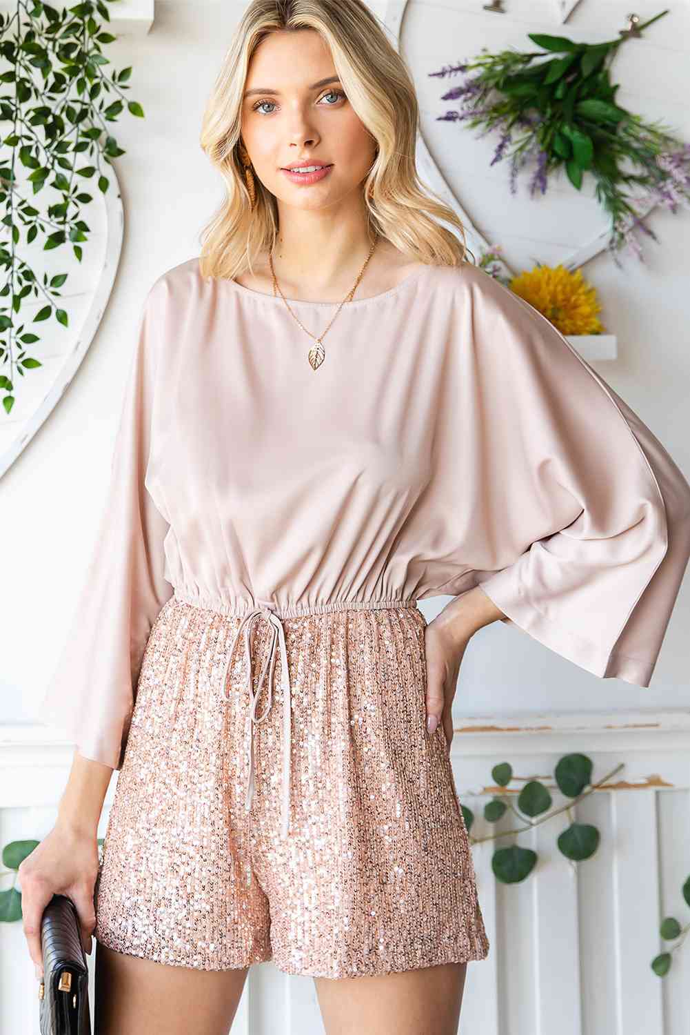 Stilla | Snøre talje dolman ærme jumpsuit