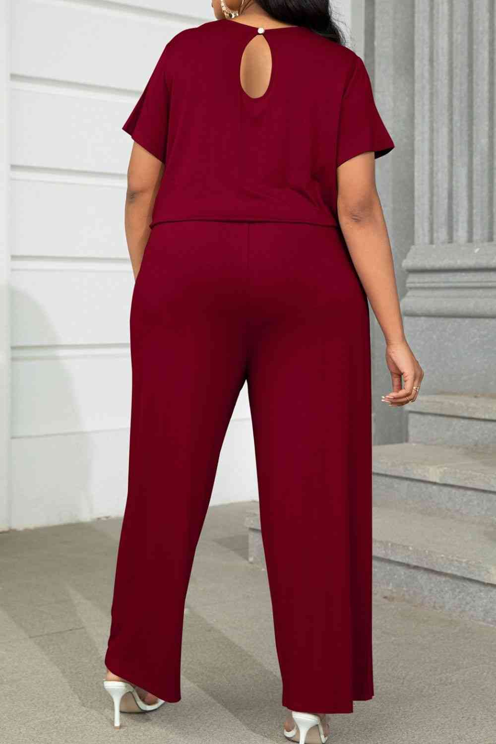 Stilla | Størrelse Drawstring Waist Kortærmet Jumpsuit