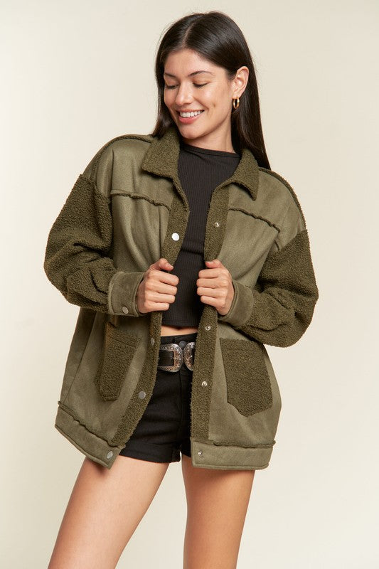 Stilla | Pels- Og Suede Jakke