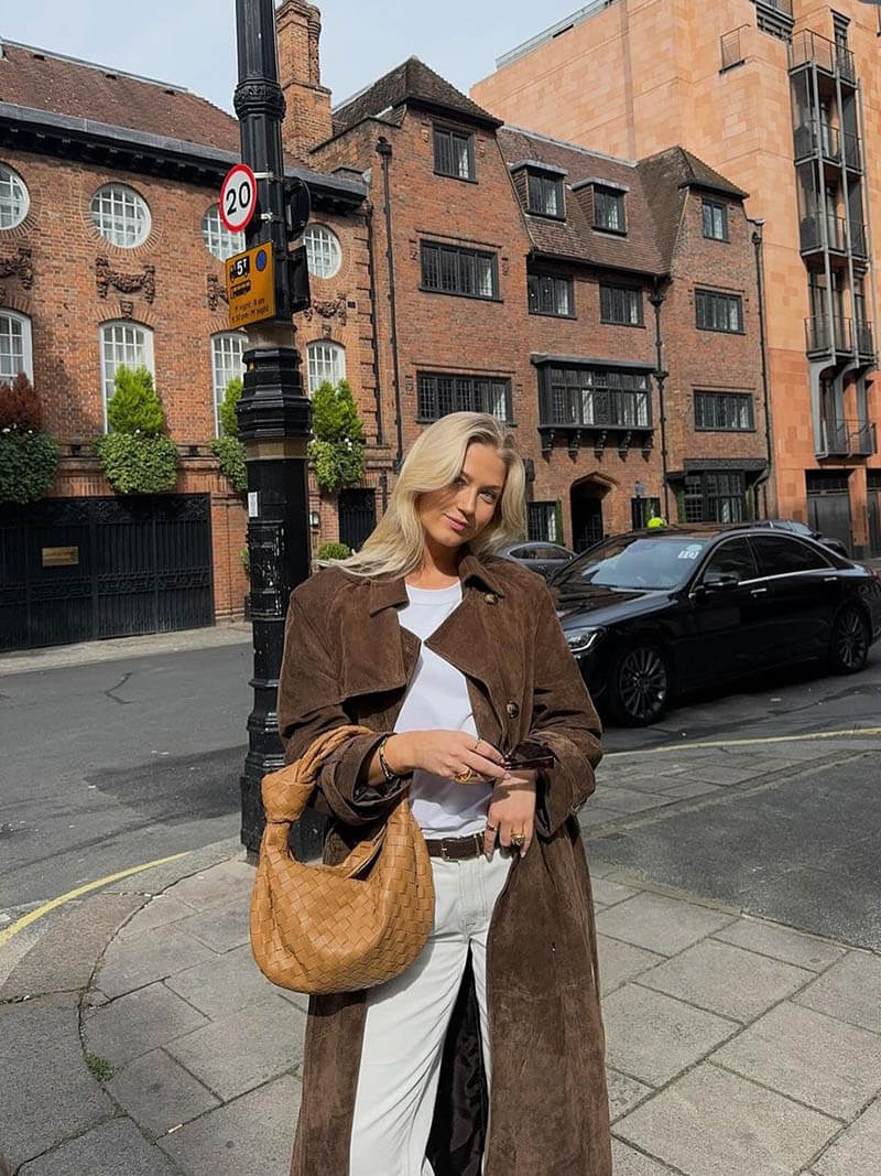 Stilla | Trenchcoat i ruskind