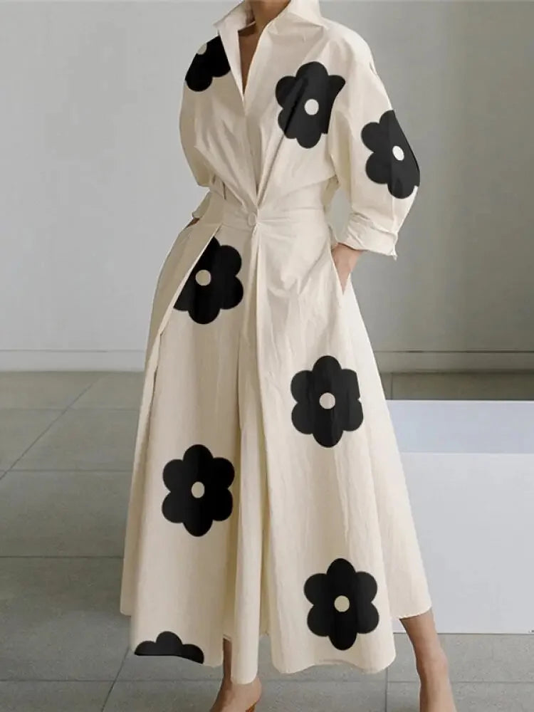 Stilla | Maxi Kjole Med Temper Print