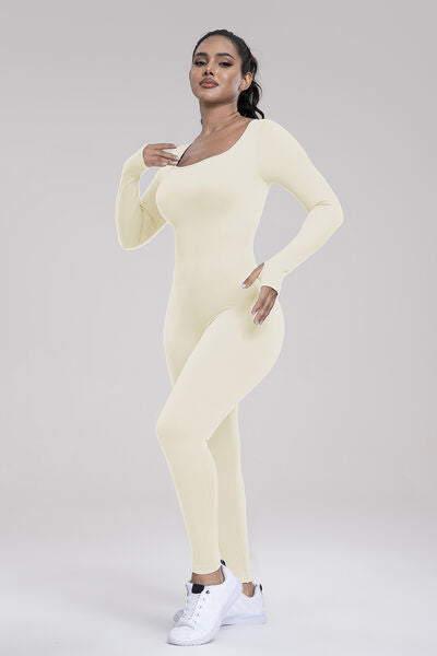Stilla | Neck Langærmet Aktiv Jumpsuit