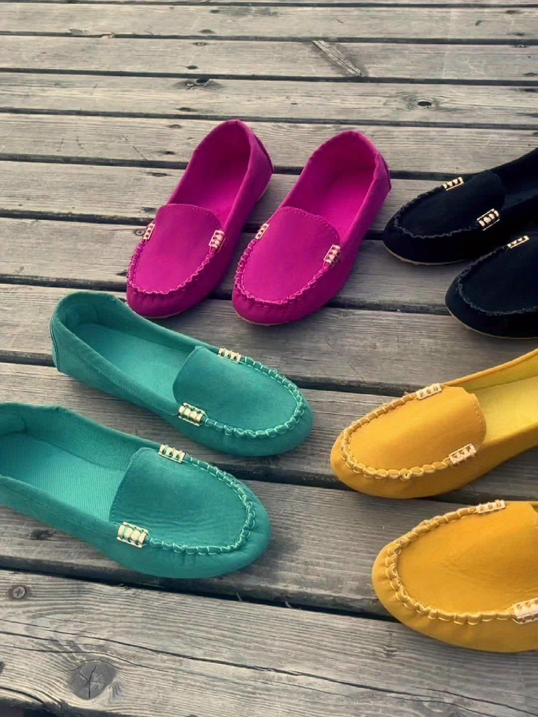 Stilla | Loafers Med Metalisk Element Komfortable Slips on Sko, Lette Og Fashionable