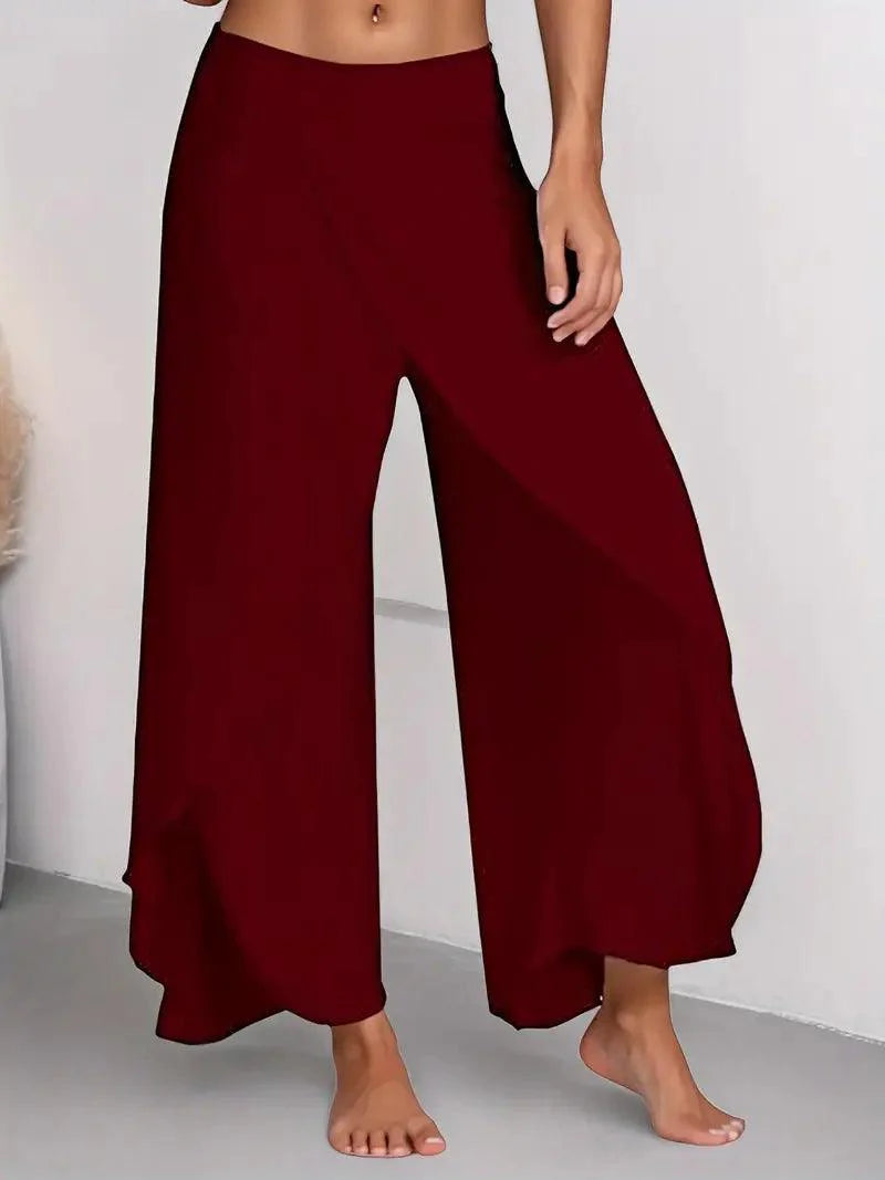 Stilla | Flowey Slit Wide-Leg Pants