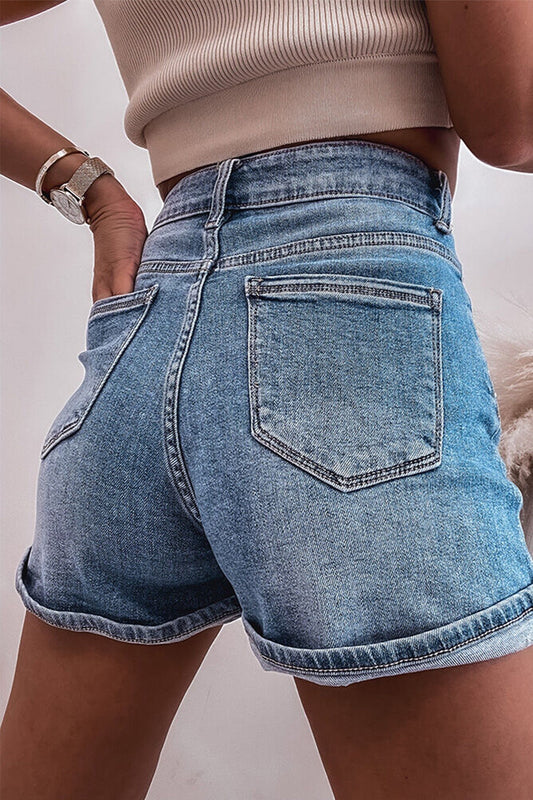 Stilla | High Waist Denim Shorts