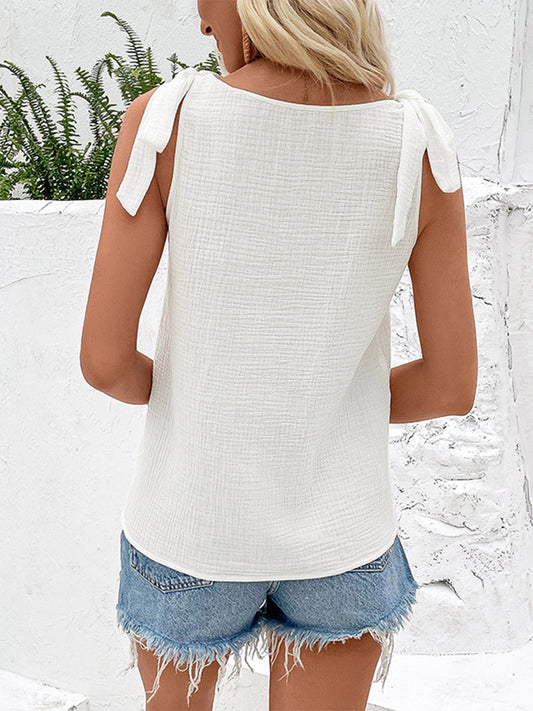Stilla | Knap Bundet V-Hals Tank