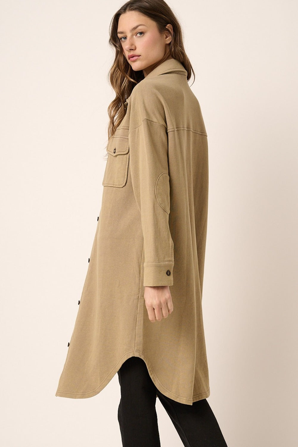 Stilla | Lang Jakke I Acid Washed Fransk Terry Mittoshop