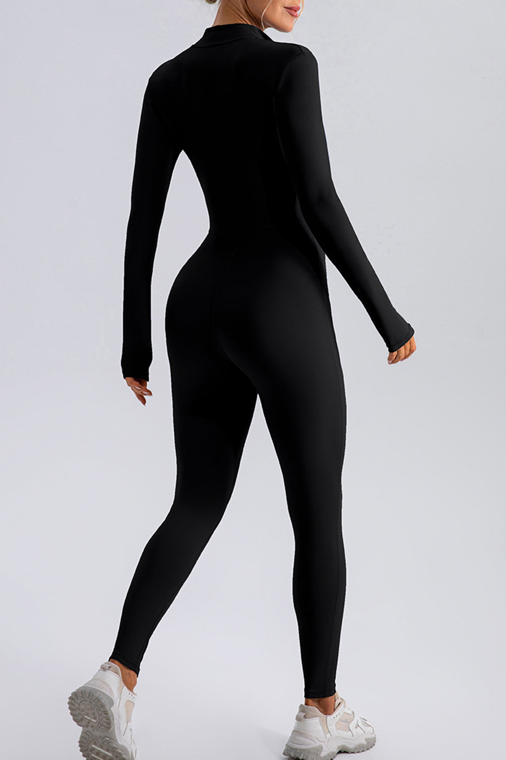 Stilla | Zip Mock Hals Aktiv Jumpsuit