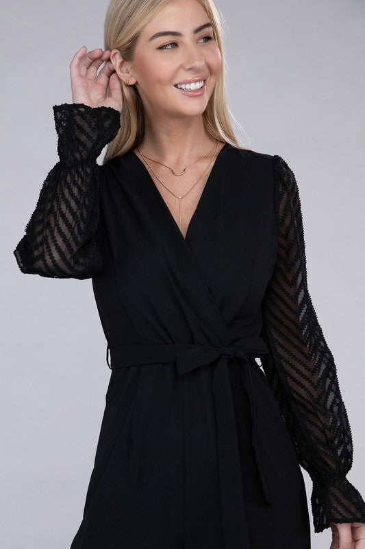Stilla | Ærme Og Bred Ben Jumpsuit