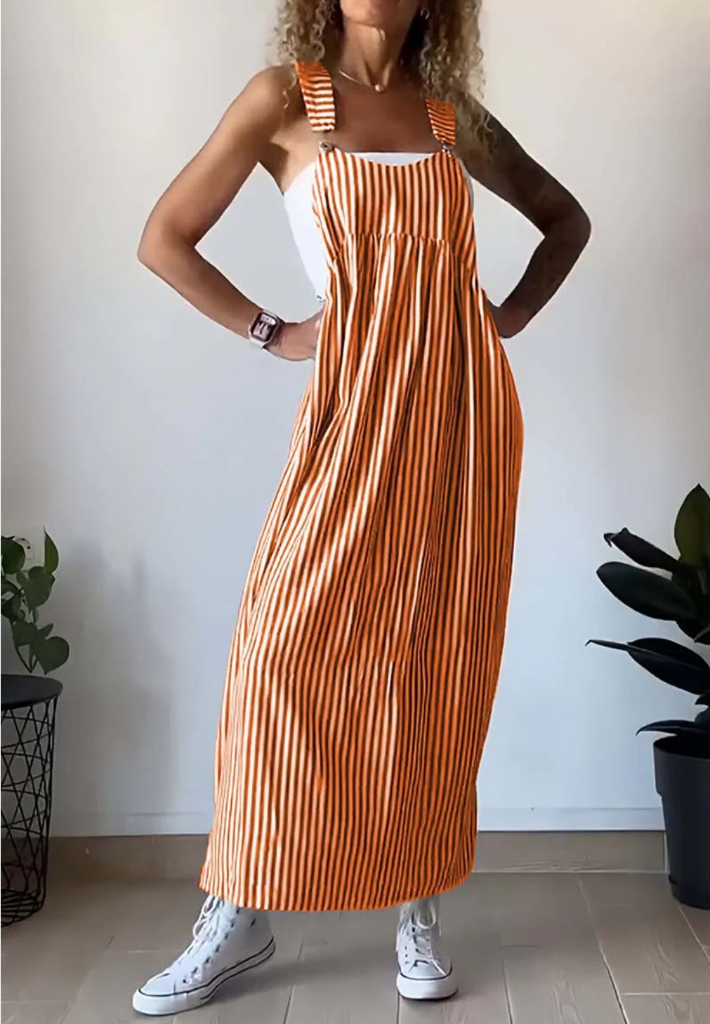 Stilla | Stribet Fritid Jumpsuit