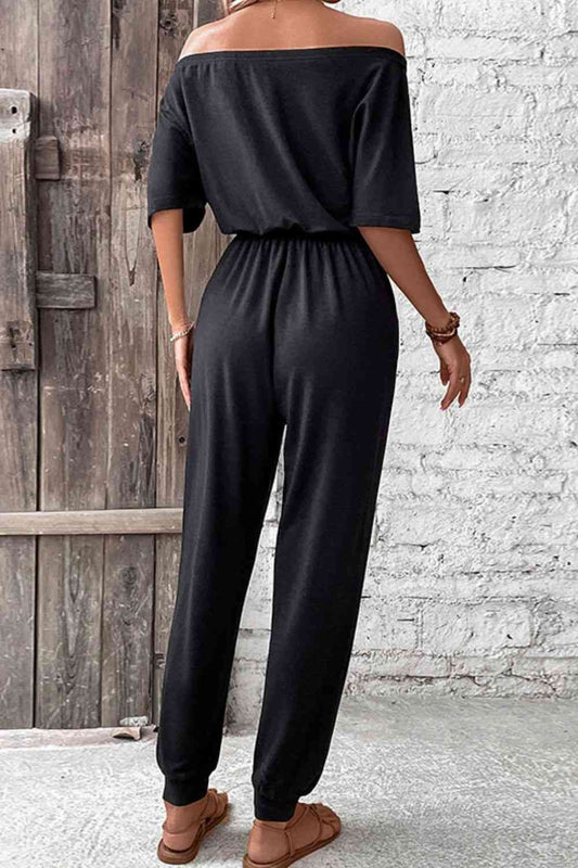 Stilla | Skulder Jumpsuit Med Lommer