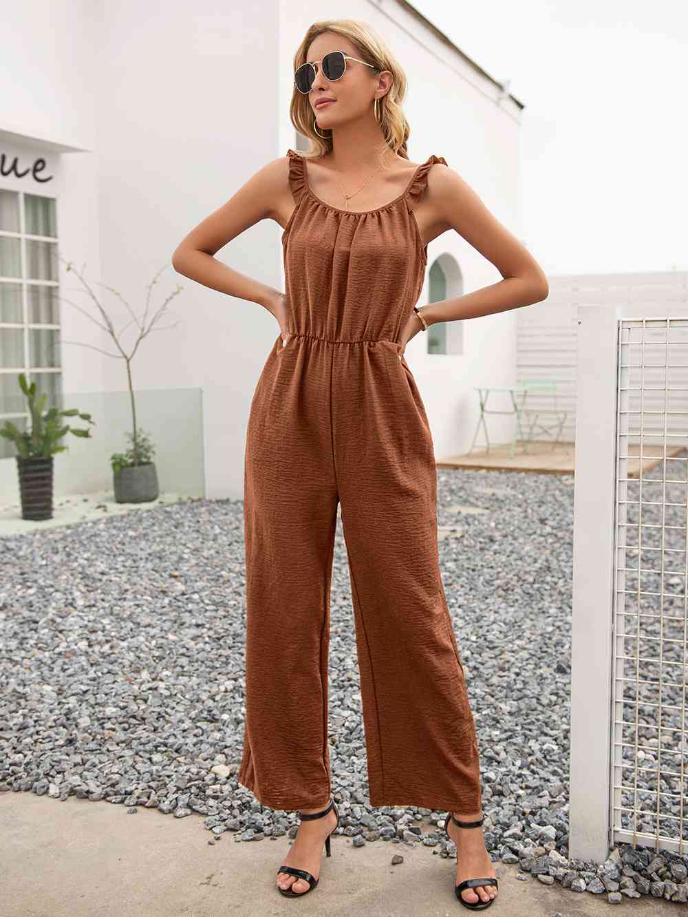 Stilla | Neck Ærmeløs Jumpsuit Med Lommer