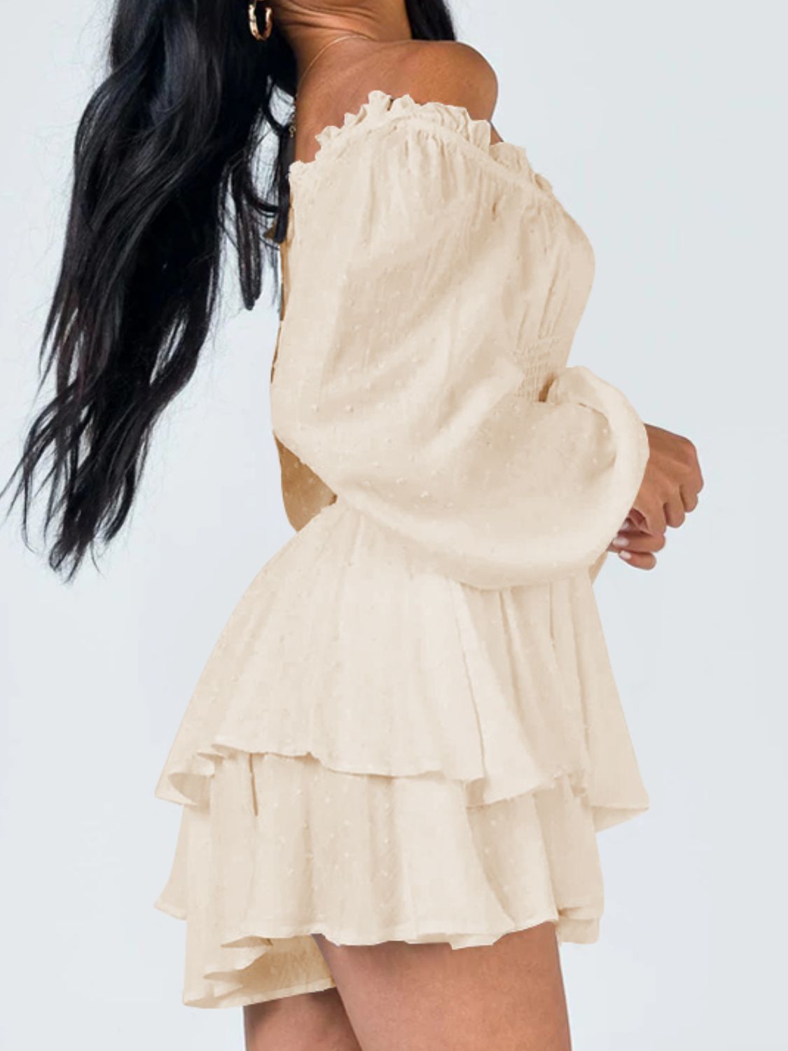 Stilla | Skulder Smocked Talje Romper