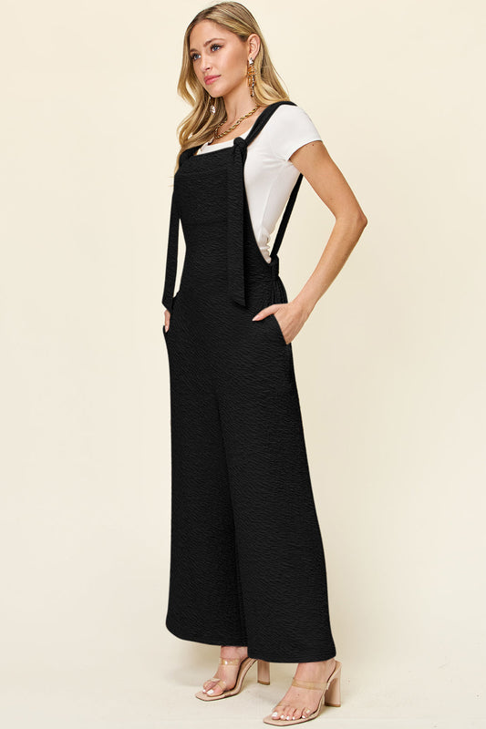 Stilla | Tag Full Size Udenærmet Bred Ben Jumpsuit