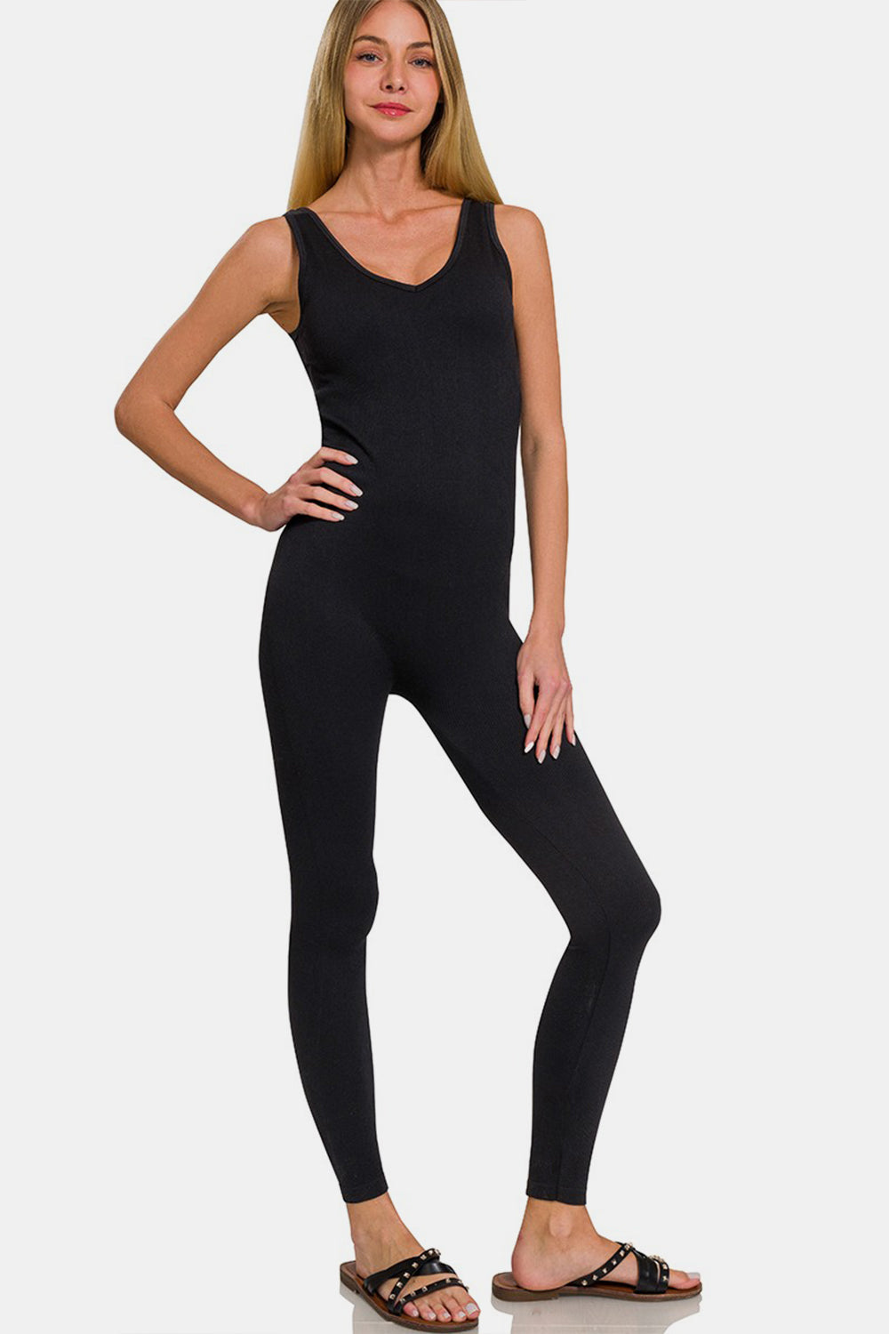 Stilla | Ribbed Bh Polstret Sports Sømløs Jumpsuit