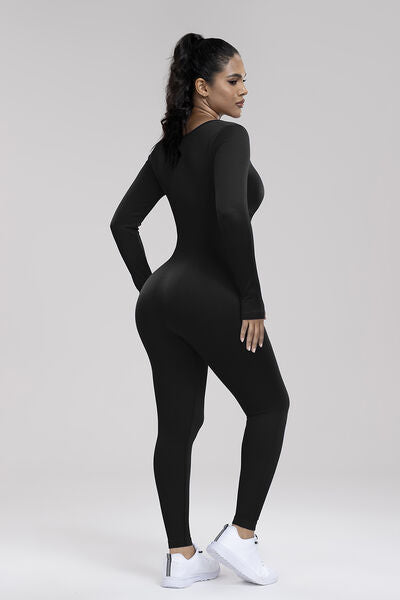 Stilla | Neck Langærmet Aktiv Jumpsuit