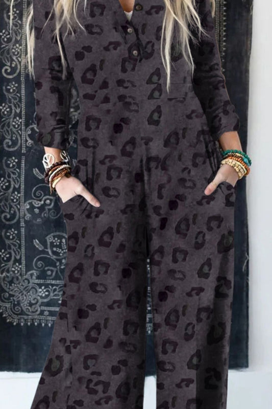 Stilla | Knappet Bred Ben Jumpsuit