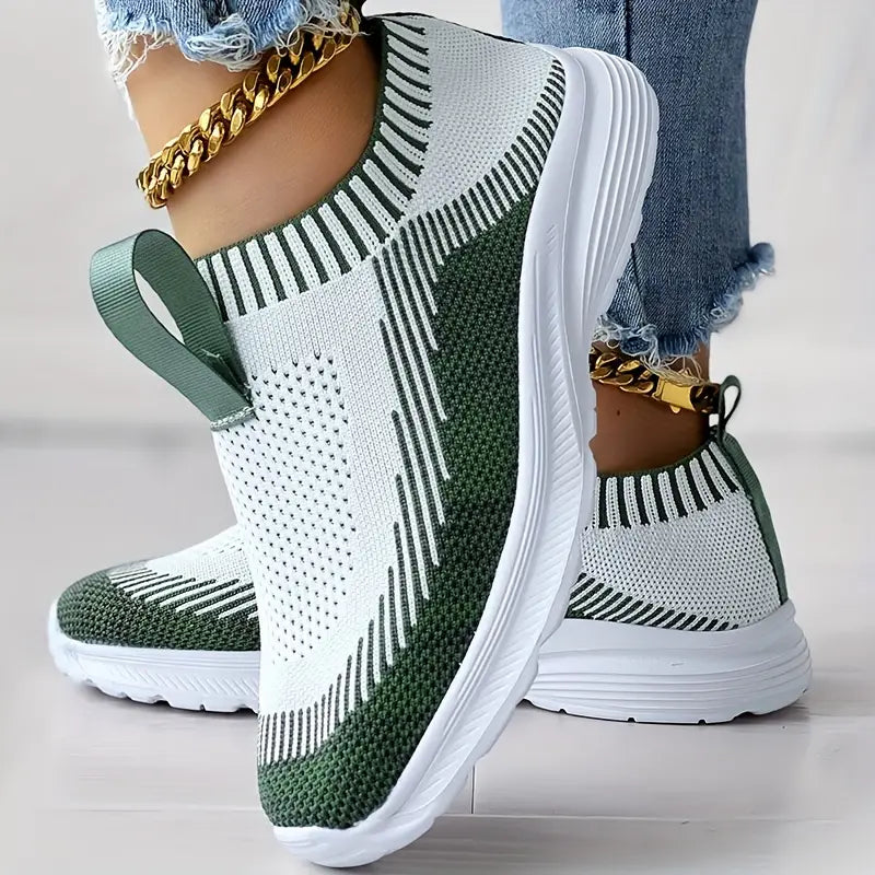 Stilla | Elegante Strik Sneakers Til Kvinder Model Claire Afslappet Og Stil