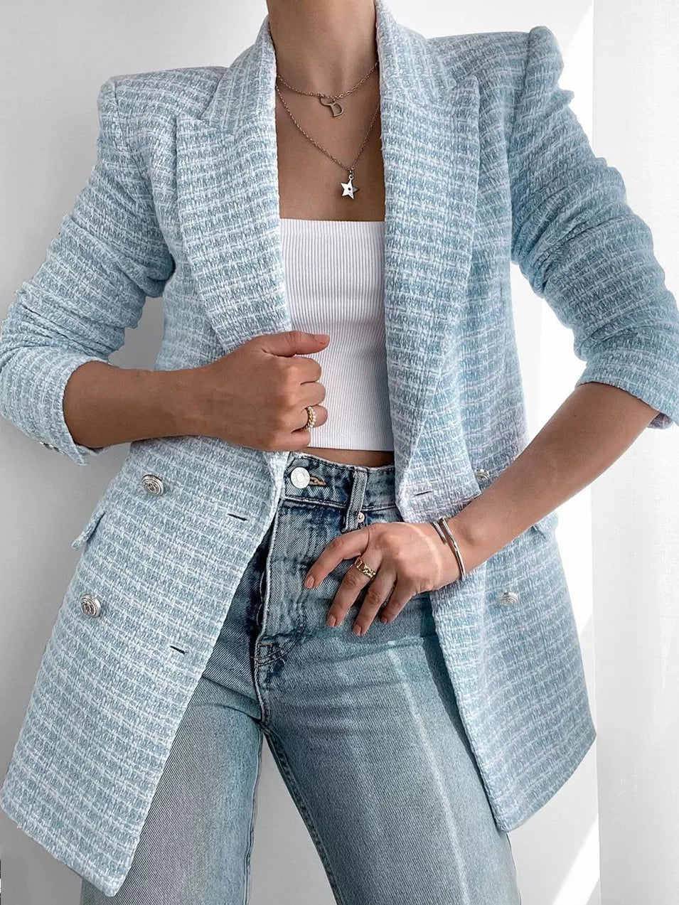 Stilla | Ternet Tweed Blå Jakke