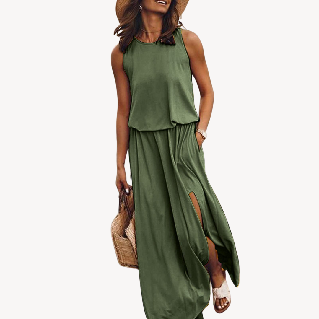 Stilla | Ærmeløs Maxi Jumpsuit