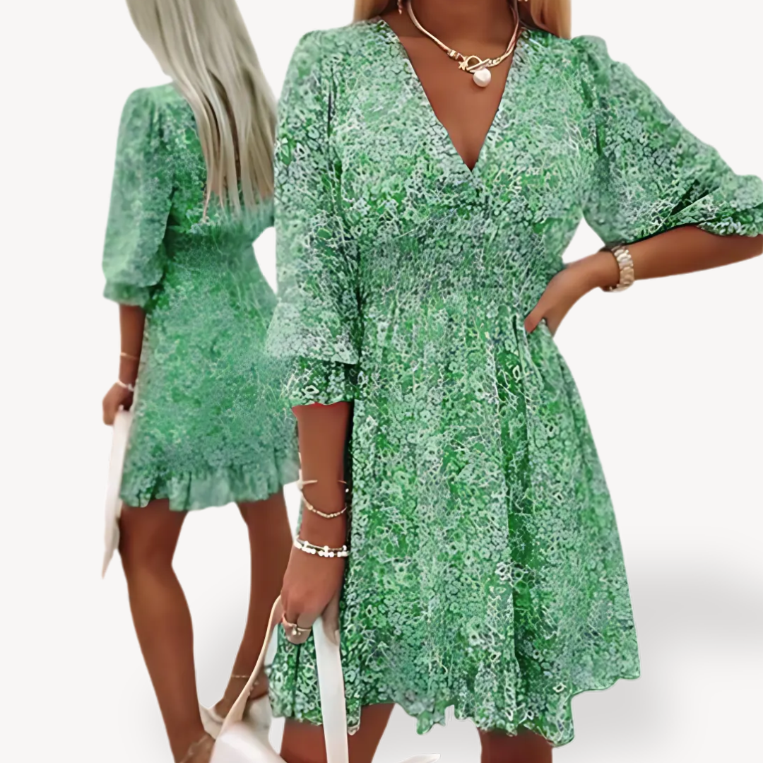 Stilla | Kvinders Blomster Chiffon Midi Kjole