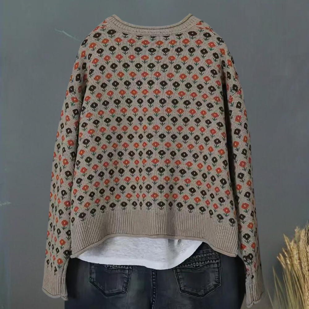 Stilla | Stilfuld Blomsteret Cardigan Til Kvinder
