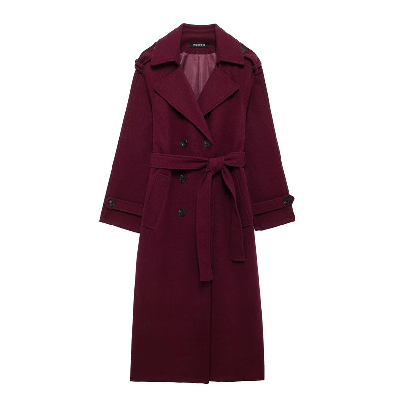 Stilla | Bordeaux Trenchcoat Til Damer